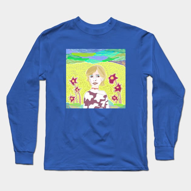 Naif Girl Long Sleeve T-Shirt by DLGstudio